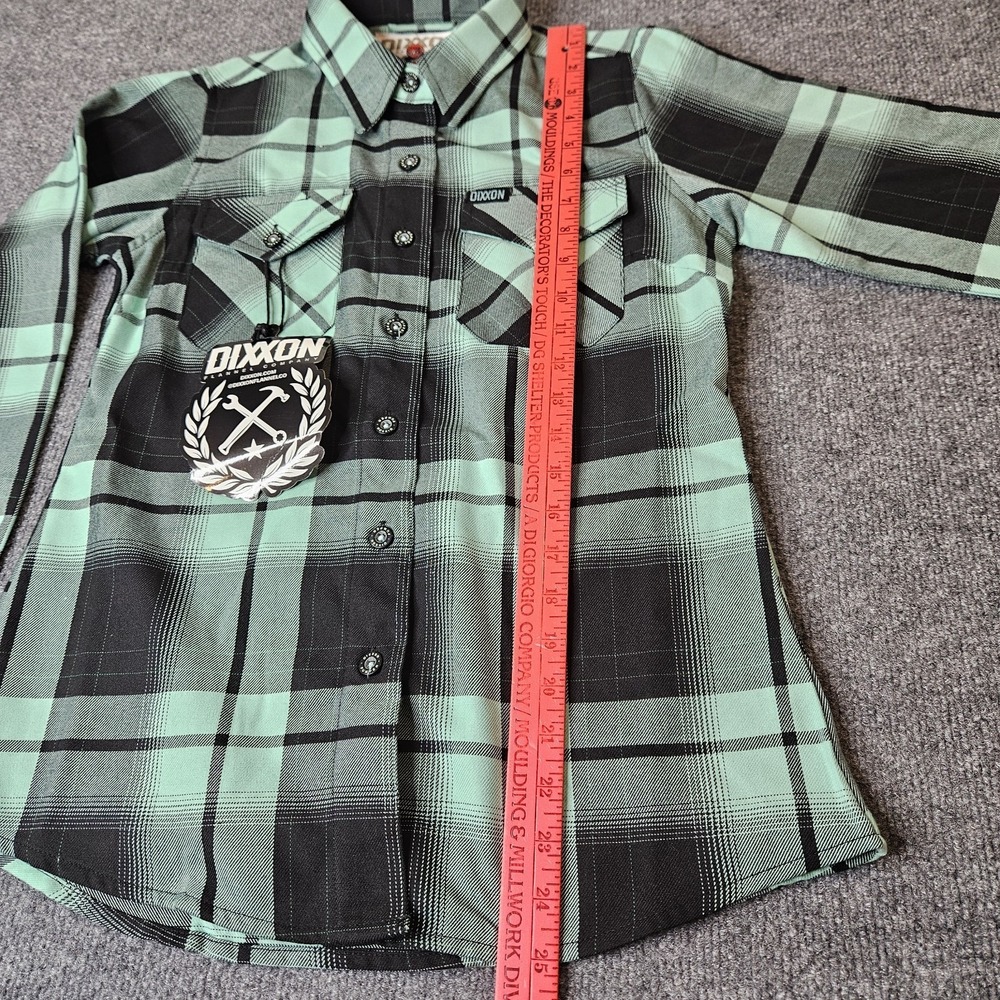 NWT Dixxon Women's The Pumper Flannel Shirt Size Small Longsleeve Button Up - Picture 5 of 7
